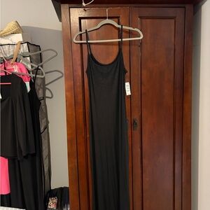 INC International Concepts Black Ribbed Tank